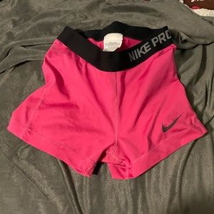 Pink Nike Pro Shorts